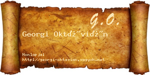Georgi Oktávián névjegykártya